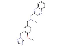 1-[4-methoxy-3-(1H-1,2,4-triazol-1-ylmethyl)phenyl]-N-methyl-N-(quinoxalin-2-ylmethyl)methanamine
