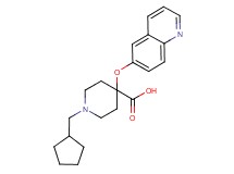1-(cyclopentylmethyl)-4-(quinolin-6-yloxy)piperidine-4-carboxylic acid