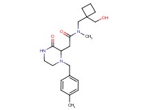 N-{[1-(hydroxymethyl)cyclobutyl]methyl}-N-methyl-2-[1-(4-methylbenzyl)-3-oxo-2-piperazinyl]acetamide