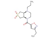 (4aS*,7aR*)-1-[(3-ethyl-5-isoxazolyl)carbonyl]-4-propyloctahydrothieno[3,4-b]pyrazine 6,6-dioxide