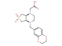 [(4aR*,7aS*)-4-(2,3-dihydro-1,4-benzodioxin-6-ylmethyl)-6,6-dioxidohexahydrothieno[3,4-b]pyrazin-1(2H)-yl]acetic acid