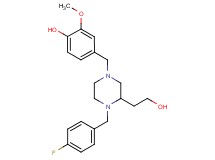4-{[4-(4-fluorobenzyl)-3-(2-hydroxyethyl)-1-piperazinyl]methyl}-2-methoxyphenol