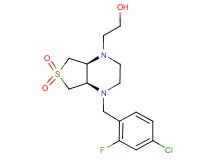 2-[(4aR*,7aS*)-4-(4-chloro-2-fluorobenzyl)-6,6-dioxidohexahydrothieno[3,4-b]pyrazin-1(2H)-yl]ethanol