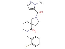 7-(2-fluorobenzyl)-2-[(1-methyl-1H-pyrazol-5-yl)carbonyl]-2,7-diazaspiro[4.5]decan-6-one