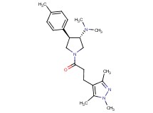 (3S*,4R*)-N,N-dimethyl-4-(4-methylphenyl)-1-[3-(1,3,5-trimethyl-1H-pyrazol-4-yl)propanoyl]-3-pyrrolidinamine