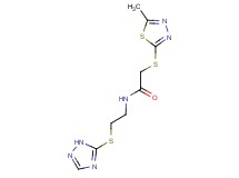 2-[(5-methyl-1,3,4-thiadiazol-2-yl)thio]-N-[2-(1H-1,2,4-triazol-5-ylthio)ethyl]acetamide