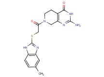 2-amino-7-{[(5-methyl-1H-benzimidazol-2-yl)thio]acetyl}-5,6,7,8-tetrahydropyrido[3,4-d]pyrimidin-4(3H)-one