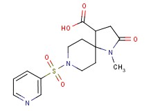 1-methyl-2-oxo-8-(3-pyridinylsulfonyl)-1,8-diazaspiro[4.5]decane-4-carboxylic acid
