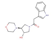 (3S*,4S*)-1-(1H-indol-3-ylacetyl)-4-(4-morpholinyl)-3-pyrrolidinol
