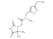 2-(5,5-dimethyl-2,4-dioxoimidazolidin-1-yl)-N-[(3-ethylisoxazol-5-yl)methyl]-N-methylacetamide