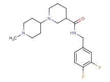 N-(3,4-difluorobenzyl)-1'-methyl-1,4'-bipiperidine-3-carboxamide