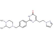 2-{4-[(3,4-dimethylpiperazin-1-yl)methyl]phenyl}-6-[2-(1H-pyrazol-1-yl)ethyl]pyrimidin-4(3H)-one