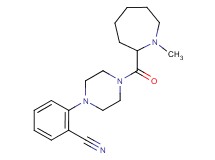2-{4-[(1-methyl-2-azepanyl)carbonyl]-1-piperazinyl}benzonitrile
