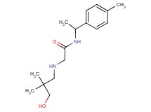 2-[(3-hydroxy-2,2-dimethylpropyl)amino]-N-[1-(4-methylphenyl)ethyl]acetamide