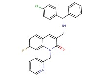 3-({[(4-chlorophenyl)(phenyl)methyl]amino}methyl)-7-fluoro-1-(2-pyridinylmethyl)-2(1H)-quinolinone