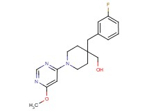 [4-(3-fluorobenzyl)-1-(6-methoxypyrimidin-4-yl)piperidin-4-yl]methanol