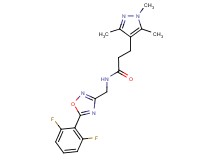 N-{[5-(2,6-difluorophenyl)-1,2,4-oxadiazol-3-yl]methyl}-3-(1,3,5-trimethyl-1H-pyrazol-4-yl)propanamide