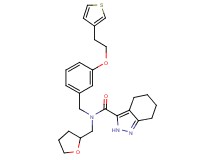 N-(tetrahydro-2-furanylmethyl)-N-{3-[2-(3-thienyl)ethoxy]benzyl}-4,5,6,7-tetrahydro-2H-indazole-3-carboxamide