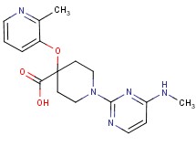 1-[4-(methylamino)pyrimidin-2-yl]-4-[(2-methylpyridin-3-yl)oxy]piperidine-4-carboxylic acid