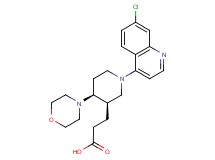 3-[(3R*,4S*)-1-(7-chloroquinolin-4-yl)-4-morpholin-4-ylpiperidin-3-yl]propanoic acid