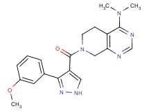7-{[3-(3-methoxyphenyl)-1H-pyrazol-4-yl]carbonyl}-N,N-dimethyl-5,6,7,8-tetrahydropyrido[3,4-d]pyrimidin-4-amine