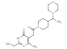 2-ethyl-6-methyl-5-(2-{4-[1-(4-morpholinyl)ethyl]-1-piperidinyl}-2-oxoethyl)-4(3H)-pyrimidinone