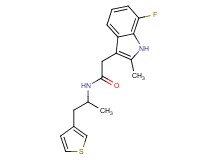 2-(7-fluoro-2-methyl-1H-indol-3-yl)-N-[1-methyl-2-(3-thienyl)ethyl]acetamide