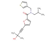 5-(3-hydroxy-3-methylbut-1-yn-1-yl)-N-isobutyl-N-(3-thienylmethyl)-2-furamide