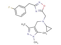 N-{[3-(3-fluorobenzyl)-1,2,4-oxadiazol-5-yl]methyl}-N-[(1,3,5-trimethyl-1H-pyrazol-4-yl)methyl]cyclopropanamine