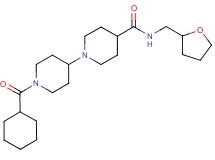 1'-(cyclohexylcarbonyl)-N-(tetrahydro-2-furanylmethyl)-1,4'-bipiperidine-4-carboxamide