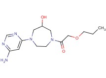 1-(6-aminopyrimidin-4-yl)-4-(propoxyacetyl)-1,4-diazepan-6-ol
