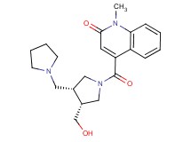 4-{[(3R*,4R*)-3-(hydroxymethyl)-4-(pyrrolidin-1-ylmethyl)pyrrolidin-1-yl]carbonyl}-1-methylquinolin-2(1H)-one