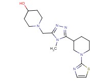 1-({4-methyl-5-[1-(1,3-thiazol-2-yl)piperidin-3-yl]-4H-1,2,4-triazol-3-yl}methyl)piperidin-4-ol