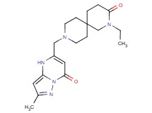 2-ethyl-9-[(2-methyl-7-oxo-4,7-dihydropyrazolo[1,5-a]pyrimidin-5-yl)methyl]-2,9-diazaspiro[5.5]undecan-3-one