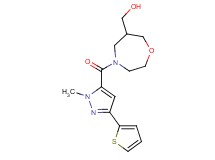 (4-{[1-methyl-3-(2-thienyl)-1H-pyrazol-5-yl]carbonyl}-1,4-oxazepan-6-yl)methanol