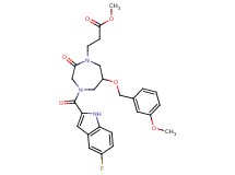 methyl 3-{4-[(5-fluoro-1H-indol-2-yl)carbonyl]-6-[(3-methoxybenzyl)oxy]-2-oxo-1,4-diazepan-1-yl}propanoate