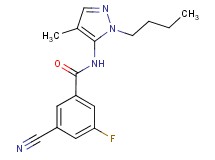 N-(1-butyl-4-methyl-1H-pyrazol-5-yl)-3-cyano-5-fluorobenzamide