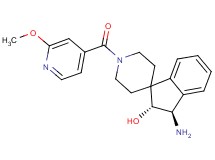 (2R*,3R*)-3-amino-1'-(2-methoxyisonicotinoyl)-2,3-dihydrospiro[indene-1,4'-piperidin]-2-ol
