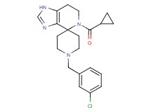 1'-(3-chlorobenzyl)-5-(cyclopropylcarbonyl)-1,5,6,7-tetrahydrospiro[imidazo[4,5-c]pyridine-4,4'-piperidine]