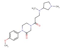 1-(4-methoxyphenyl)-4-[N-methyl-N-(1-methyl-3-pyrrolidinyl)-beta-alanyl]-2-piperazinone