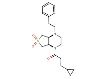 rel-(4aS,7aR)-1-(3-cyclopropylpropanoyl)-4-(2-phenylethyl)octahydrothieno[3,4-b]pyrazine 6,6-dioxide hydrochloride