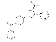 (3S*,4R*)-1-(1-benzoylpiperidin-4-yl)-4-phenylpyrrolidine-3-carboxylic acid