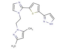 3,5-dimethyl-1-(2-{2-[5-(1H-pyrazol-3-yl)-2-thienyl]-1H-imidazol-1-yl}ethyl)-1H-pyrazole