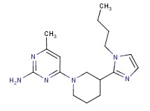4-[3-(1-butyl-1H-imidazol-2-yl)piperidin-1-yl]-6-methylpyrimidin-2-amine