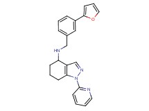 N-[3-(2-furyl)benzyl]-1-(2-pyridinyl)-4,5,6,7-tetrahydro-1H-indazol-4-amine