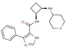 4-phenyl-N-[(1S*,2R*)-2-(tetrahydro-2H-pyran-4-ylamino)cyclobutyl]-1H-imidazole-5-carboxamide