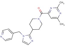 2,4-dimethyl-6-({4-[1-(pyridin-4-ylmethyl)-1H-imidazol-2-yl]piperidin-1-yl}carbonyl)pyrimidine