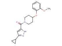 1-[(3-cyclopropyl-1H-pyrazol-5-yl)carbonyl]-4-(2-methoxyphenoxy)piperidine
