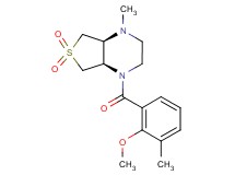 (4aS*,7aR*)-1-(2-methoxy-3-methylbenzoyl)-4-methyloctahydrothieno[3,4-b]pyrazine 6,6-dioxide
