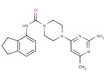 4-(2-amino-6-methylpyrimidin-4-yl)-N-(2,3-dihydro-1H-inden-4-yl)piperazine-1-carboxamide
